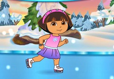 dora ice skating doll