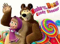 Play Masha and the Bear Candy Shooter Game