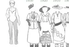 Girl Games, 1900-1939 Fashion Style Dress Up, Games-kids.com