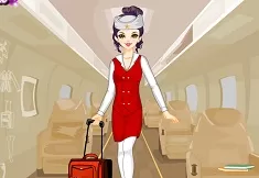 Girl Games, Airplane Stewardess, Games-kids.com