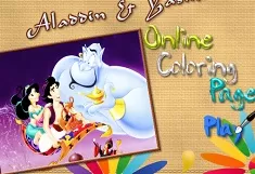 Aladdin Games, Aladdin and Jasmine Coloring, Games-kids.com