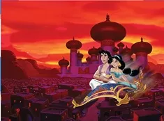 Aladdin Games, Aladdin and Jasmine Magic Carpet Puzzle, Games-kids.com