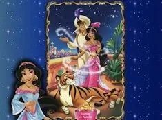 Aladdin Games, Aladdin and Jasmine Portrait Puzzle, Games-kids.com