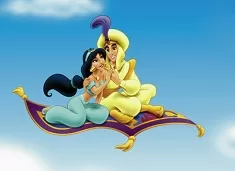 Aladdin Games, Aladdin and Jasmine Romantic Puzzle, Games-kids.com