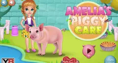 Animal Games, Amelia Piggy Care, Games-kids.com