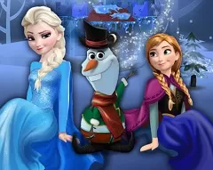 Frozen  Games, Anna and Elsa Building Olaf, Games-kids.com