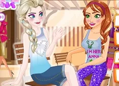 Frozen  Games, Anna and Elsa Chit Chat, Games-kids.com