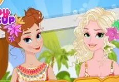 Frozen  Games, Anna and Elsa Tropical Vacation, Games-kids.com
