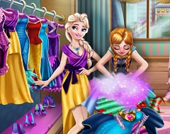 Anna And Elsa Wardrobe Cleaning - Frozen Games