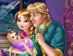 Frozen  Games, Anna and Kristoff Feeding Baby, Games-kids.com