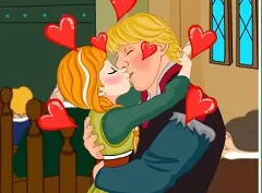 Frozen  Games,  Anna and Kristoff Kiss 2, Games-kids.com