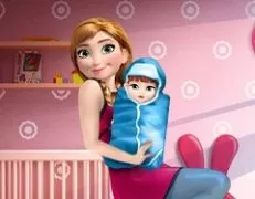 Frozen  Games, Anna and the New Born Baby, Games-kids.com