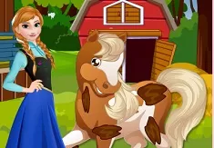 Frozen  Games, Anna at Horse Farm, Games-kids.com