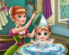 Frozen  Games,  Anna Baby Bath , Games-kids.com