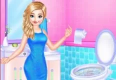 Frozen  Games, Anna Bathroom Accident, Games-kids.com