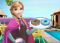 Frozen  Games, Anna Cooking Donuts, Games-kids.com