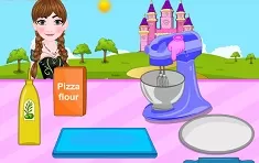 Frozen  Games, Anna Cooking Muffaletta Pizza, Games-kids.com