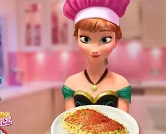 Frozen  Games, Anna Cooking Spagheti, Games-kids.com