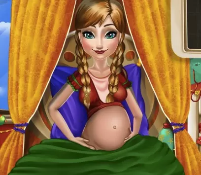 Frozen  Games, Anna Preparing for Giving Birth, Games-kids.com