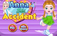 Frozen  Games, Anna Ski Accident, Games-kids.com