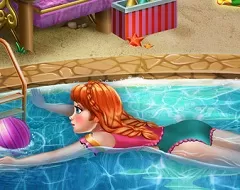 Frozen  Games, Anna Swimming Pool, Games-kids.com