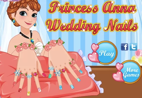 Frozen  Games, Anna Wedding Nails, Games-kids.com