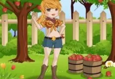 Girl Games, Apple Farm Girl Dress Up, Games-kids.com