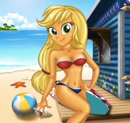 My Little Pony Games, Apple Jack Weekend on the Beach, Games-kids.com