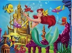 Little Mermaid Games, Ariel and Atlantis Puzzle, Games-kids.com