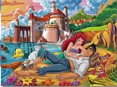 Little Mermaid Games, Ariel and Eric Puzzle, Games-kids.com