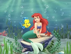 Little Mermaid Games, Ariel and Flounder Cute Puzzle, Games-kids.com