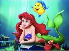 Little Mermaid Games, Ariel and Flounder Day Dreaming Puzzle, Games-kids.com