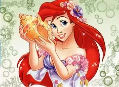 Little Mermaid Games, Ariel and Shell Puzzle, Games-kids.com