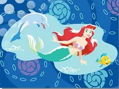 Little Mermaid Games, Ariel and the Dolphin Puzzle, Games-kids.com