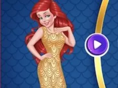 Little Mermaid Games, Ariel Pretty in Gold, Games-kids.com