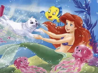 Little Mermaid Games, Ariel Puzzle, Games-kids.com