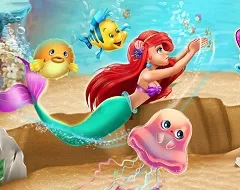 Little Mermaid Games, Ariel Swimming in the Ocean, Games-kids.com