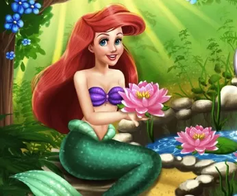 Little Mermaid Games, Ariel Water Garden, Games-kids.com