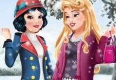 Princess Games, Aurora and Snow White Winter Fashion, Games-kids.com