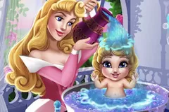 Sleeping Beauty Games, Aurora Baby Wash, Games-kids.com