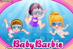 barbie swimming games