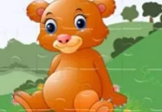 Animal Games, Baby Bear Jigsaw, Games-kids.com