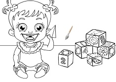 Baby Hazel Coloring Games Pages