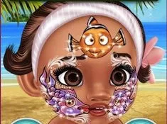 Moana Games, Baby Moana Face Art, Games-kids.com
