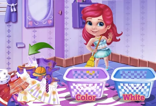 Princess Games, Baby Princess Clothes Washing, Games-kids.com