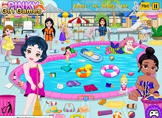 barbie swimming game