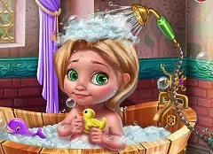 Rapunzel Games, Baby Rapunzel Bath Care, Games-kids.com