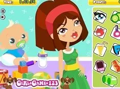Girl Games, Babysitter Slacking, Games-kids.com