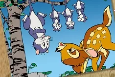 Bambi Games, Bambi and Friends Coloring , Games-kids.com