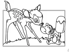 Bambi Games, Bambi and Jerry Coloring, Games-kids.com